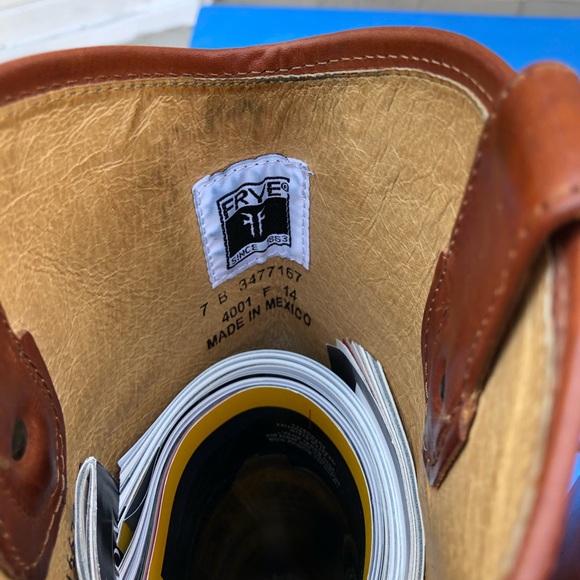 EUC Frye Melissa Cognac Boots Size 7 - Picture 4 of 8